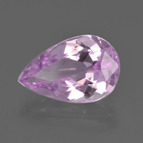Kunzite Rose naturelle En forme de poire, 5.64 ct, VVS-VS