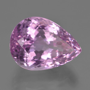 Kunzite Rose naturelle En forme de poire, 27.59 ct, VVS