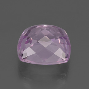 Kunzite rose naturelle coupe coussin, 10,47 ct, VS