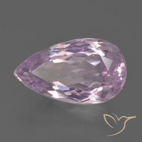 Kunzite Rose pourpre royal naturelle En forme de poire, 7.34 ct, VVS