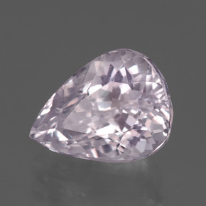 Kunzite rose naturelle en forme de poire, 6,25 ct, VS