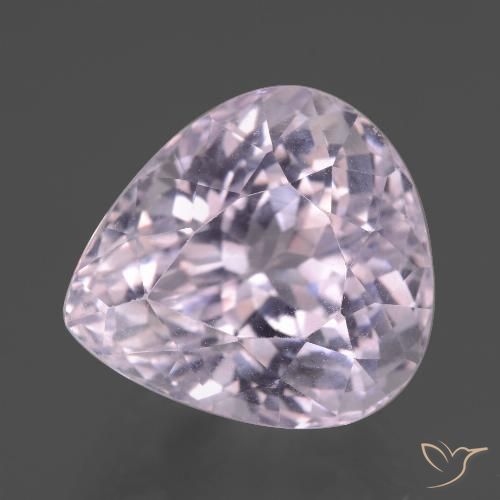 Kunzite rose naturelle en forme de poire, 16,18 ct, VVS