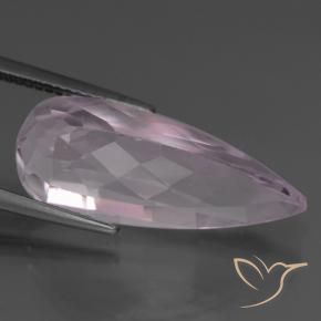 Kunzite Rose pourpre royal léger naturelle En forme de poire, 17.09 ct, VVS-VS