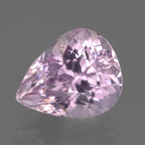 Kunzite rose naturelle en forme de poire, 7,38 ct, VVS