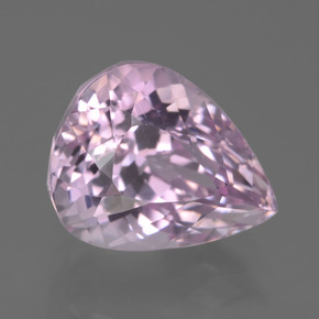 Kunzite rose naturelle en forme de poire, 7,38 ct, VVS