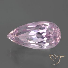 Kunzite Ton rose léger naturelle En forme de poire, 9.49 ct, VS