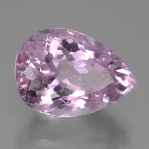 Kunzite rose naturelle en forme de poire, 15,96 ct, VVS