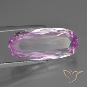 Kunzite pourpre naturelle coupe ovale, 7,41 ct, VS