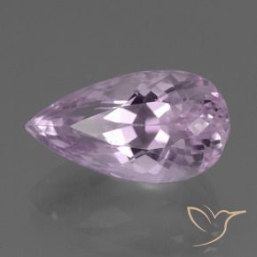 Kunzite Rose pourpre léger naturelle En forme de poire, 9.99 ct, VS