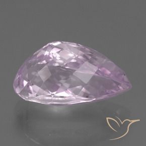 Kunzite Rose pourpre léger naturelle En forme de poire, 9.99 ct, VS