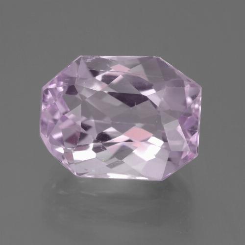 Kunzite pourpre naturelle taille émeraude, 10,20 ct, VS