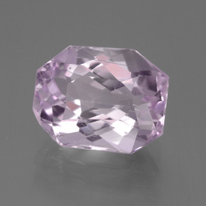 Kunzite pourpre naturelle taille émeraude, 10,20 ct, VS