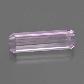 Kunzite Rose naturelle Taille émeraude, 5.10 ct, VS