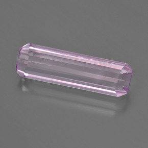 Kunzite Rose naturelle Taille émeraude, 5.10 ct, VS