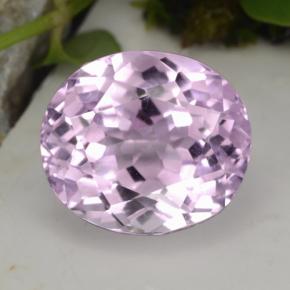 Kunzite rose naturelle coupe ovale, 16,66 ct, VVS