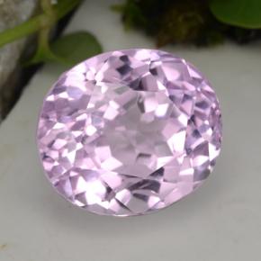 Kunzite rose naturelle coupe ovale, 16,66 ct, VVS