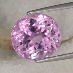Kunzite rose naturelle coupe ovale, 8,19 ct, VS