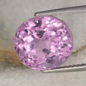 Kunzite rose naturelle coupe ovale, 8,19 ct, VS