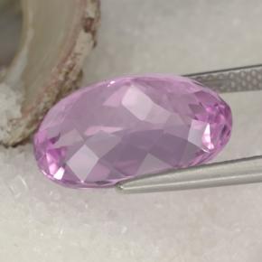 Kunzite Rose naturelle Coupe ovale, 8.26 ct, VVS-VS