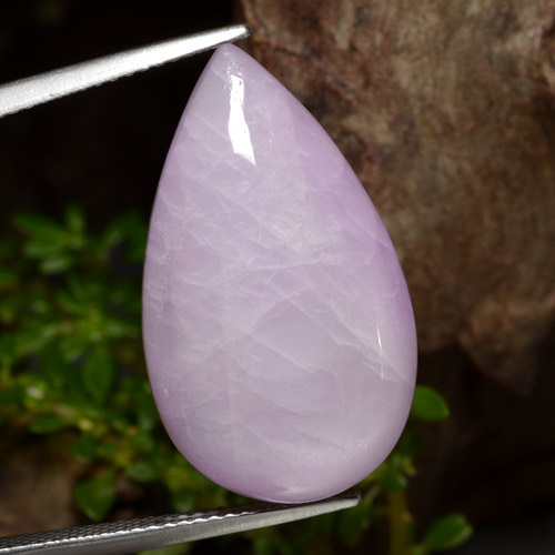 Kunzite Violet Rosâtre naturelle En forme de poire, 21.64 ct, Translucide