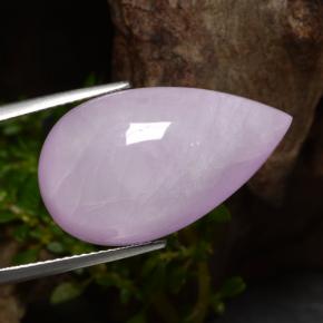 Kunzite Violet Rosâtre naturelle En forme de poire, 21.64 ct, Translucide