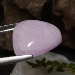 Kunzite rose pourpre royal naturelle trillion, 17,67 ct, translucide