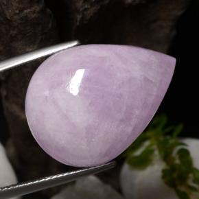 Kunzite Rose pourpre royal naturelle En forme de poire, 27.70 ct, Translucide