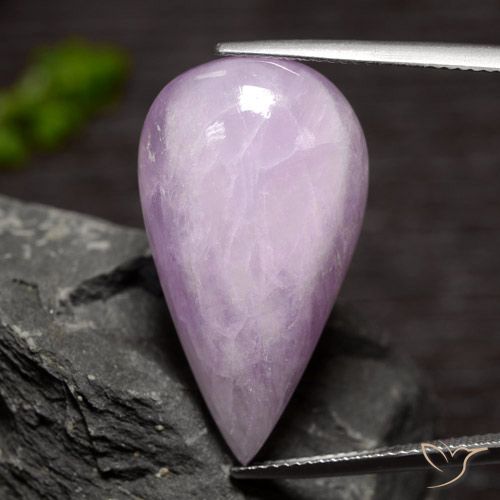 25.26ct Naturel Violet clair Kunzite, En forme de poire, Translucide