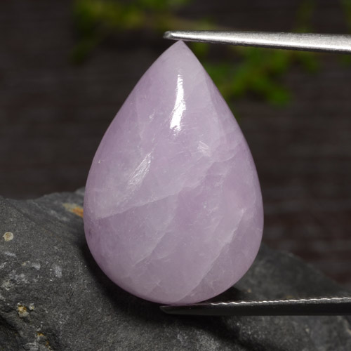 Kunzite violet naturelle en forme de poire, 18,18 ct, translucide