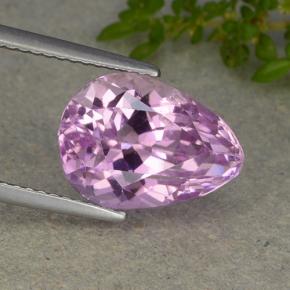 Kunzite rose naturelle en forme de poire, 6,49 ct, VVS-VS