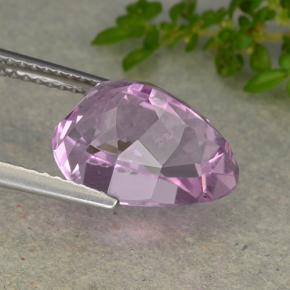 Kunzite rose naturelle en forme de poire, 6,49 ct, VVS-VS