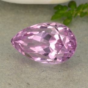 Kunzite Rose naturelle En forme de poire, 8.88 ct, VVS-VS
