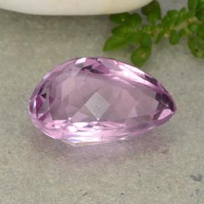 Kunzite Rose naturelle En forme de poire, 8.88 ct, VVS-VS