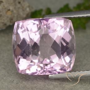 Kunzite Pourpre violet rosâtre léger naturelle Coussin, 11.22 ct, VS