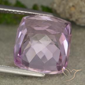 Kunzite Pourpre violet rosâtre léger naturelle Coussin, 11.22 ct, VS