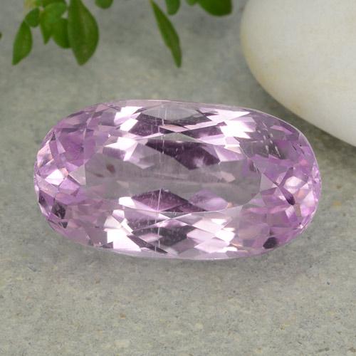 Kunzite rose naturelle coupe ovale, 8,32 ct, VVS-VS