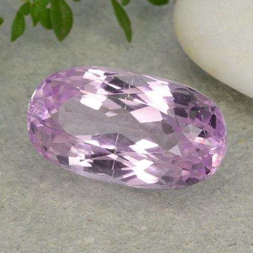 Kunzite rose naturelle coupe ovale, 8,32 ct, VVS-VS