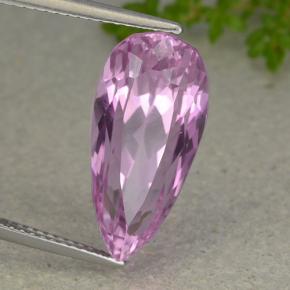 Kunzite Rose pourpre royal très clair naturelle En forme de poire, 11.23 ct, VS