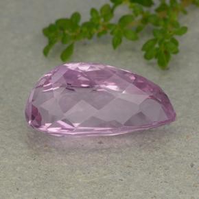 Kunzite Rose pourpre royal très clair naturelle En forme de poire, 11.23 ct, VS
