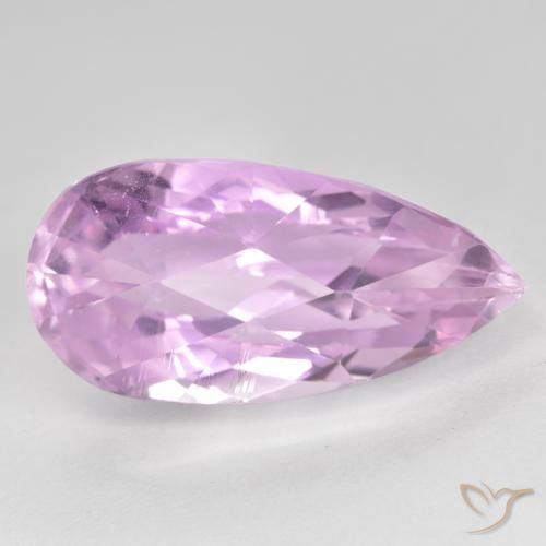 12.04ct Naturel Rose très clair Kunzite, En forme de poire, VS