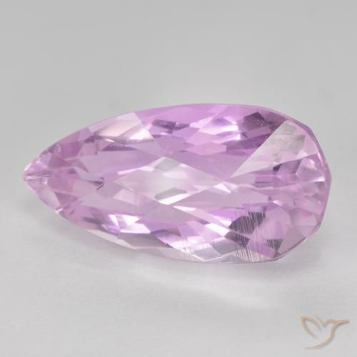 Kunzite Rose très clair naturelle En forme de poire, 12.04 ct, VS