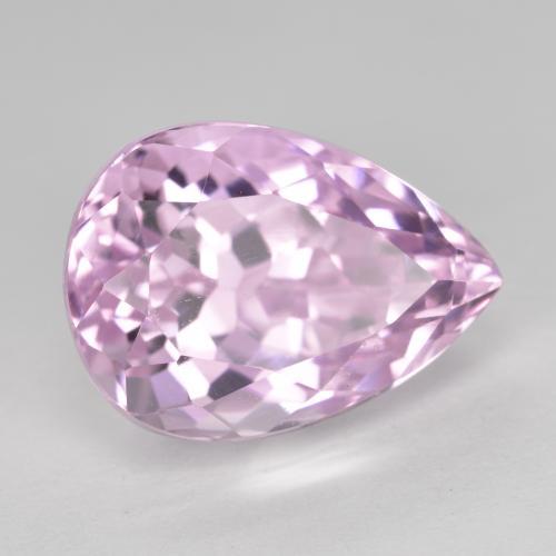 Kunzite Rose moyen naturelle En forme de poire, 11.76 ct, VS