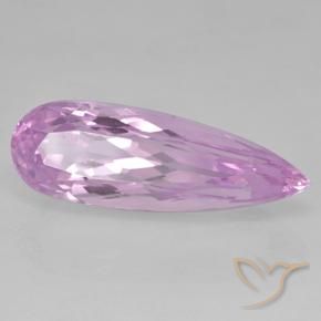 Kunzite Pourpre violet rosâtre léger naturelle En forme de poire, 19.57 ct, VVS-VS