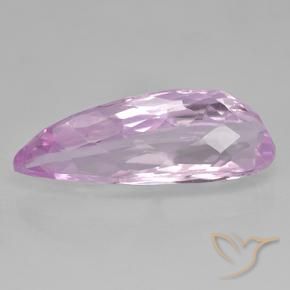 Kunzite Pourpre violet rosâtre léger naturelle En forme de poire, 19.57 ct, VVS-VS