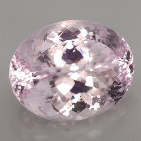 Kunzite rose naturelle coupe ovale, 56,20 ct, SI