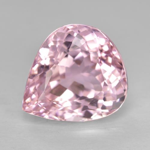 Kunzite rose naturelle en forme de poire, 11,08 ct, VS