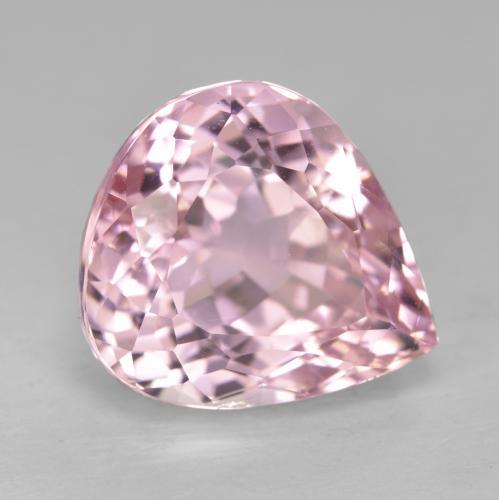 Kunzite rose naturelle en forme de poire, 11,08 ct, VS