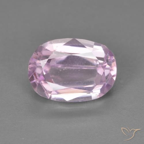 Kunzite Rose pourpre léger naturelle ovale, 3.60 ct, VVS