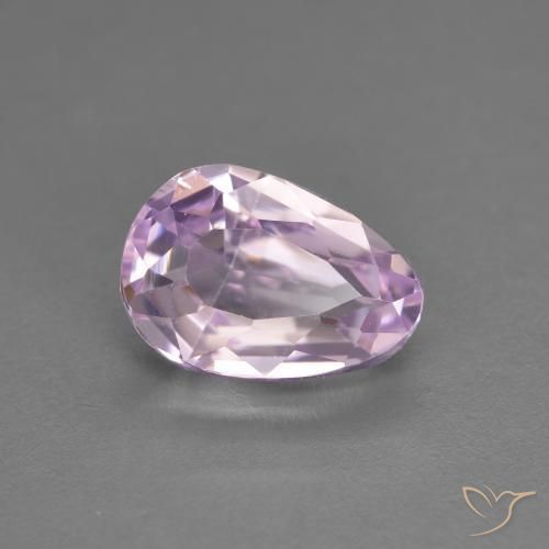 Kunzite Lilas léger naturelle En forme de poire, 3.01 ct, VVS-VS