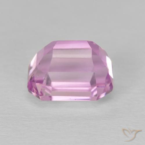 Kunzite Pourpre moyen naturelle Taille émeraude, 3.08 ct, VVS-VS